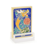 DRAGON CARP WITH 3 LEGGED TOAD PLAQUE (MINI) Front