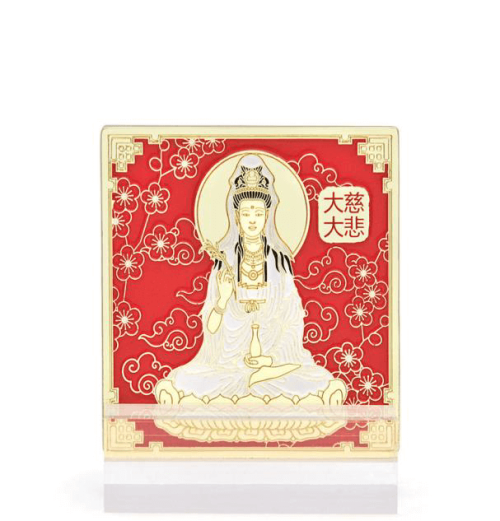 KWAN YIN SITTING MINI PLAQUE Front